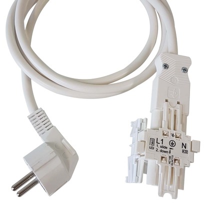 3-pole extension cable LINECT-SCHUKO white