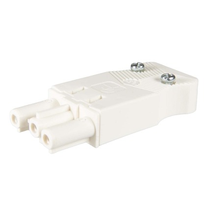 3-pole Plugs & Sockets white