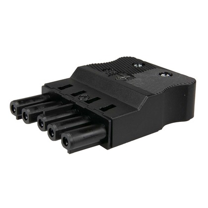 5-pole Plugs & Sockets black