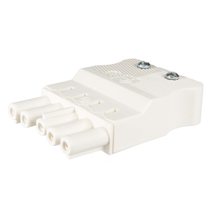 5-pole Plugs & Sockets white