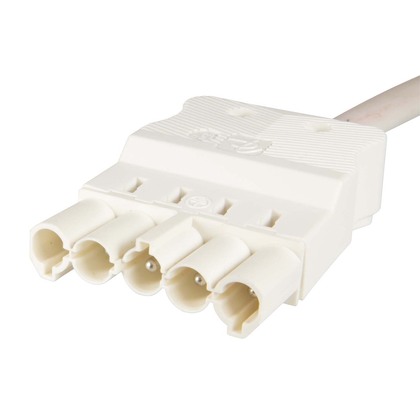 5-pole Extension cable Plug white DCA