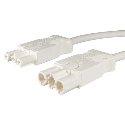 3-pole Connection cable white DCA