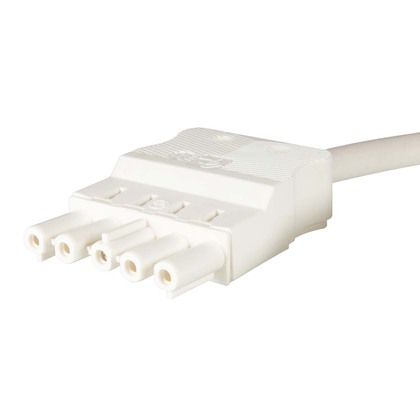 5-pole Extension cable Socket white DCA