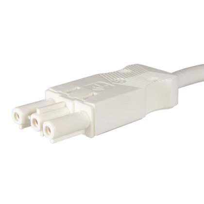 3-pole Extension cable Socket white