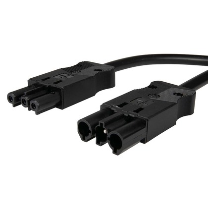 3-pole Connection cable black